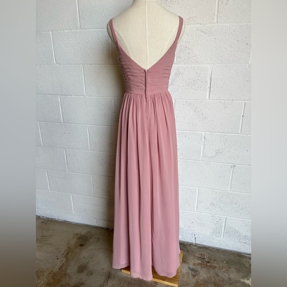 AZAZIE A-Line Dusty Rose Bridesmaids Dress Size A0 - Picture 3 of 6